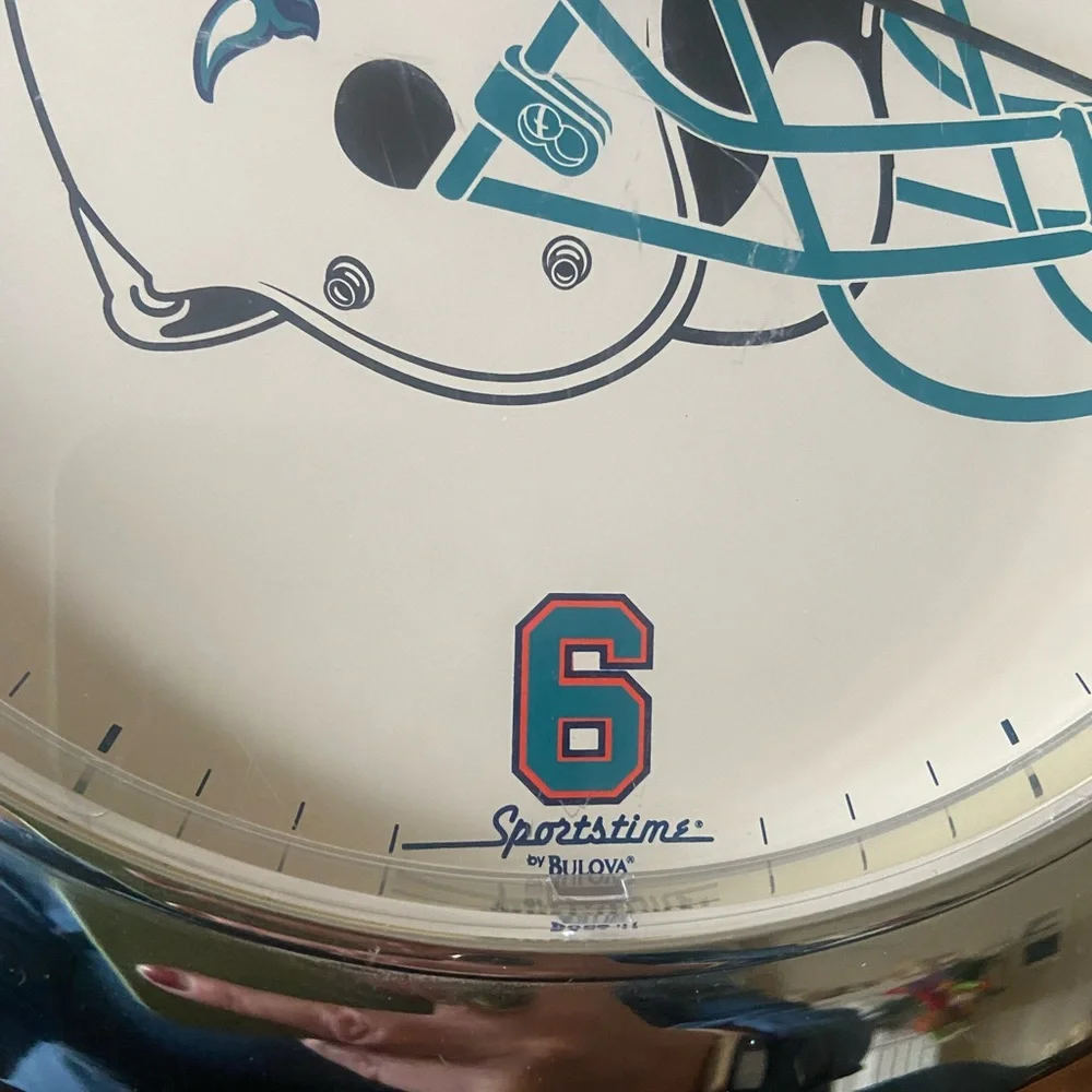 1990 Miami Dolphins Theme Plastic Wall Clock